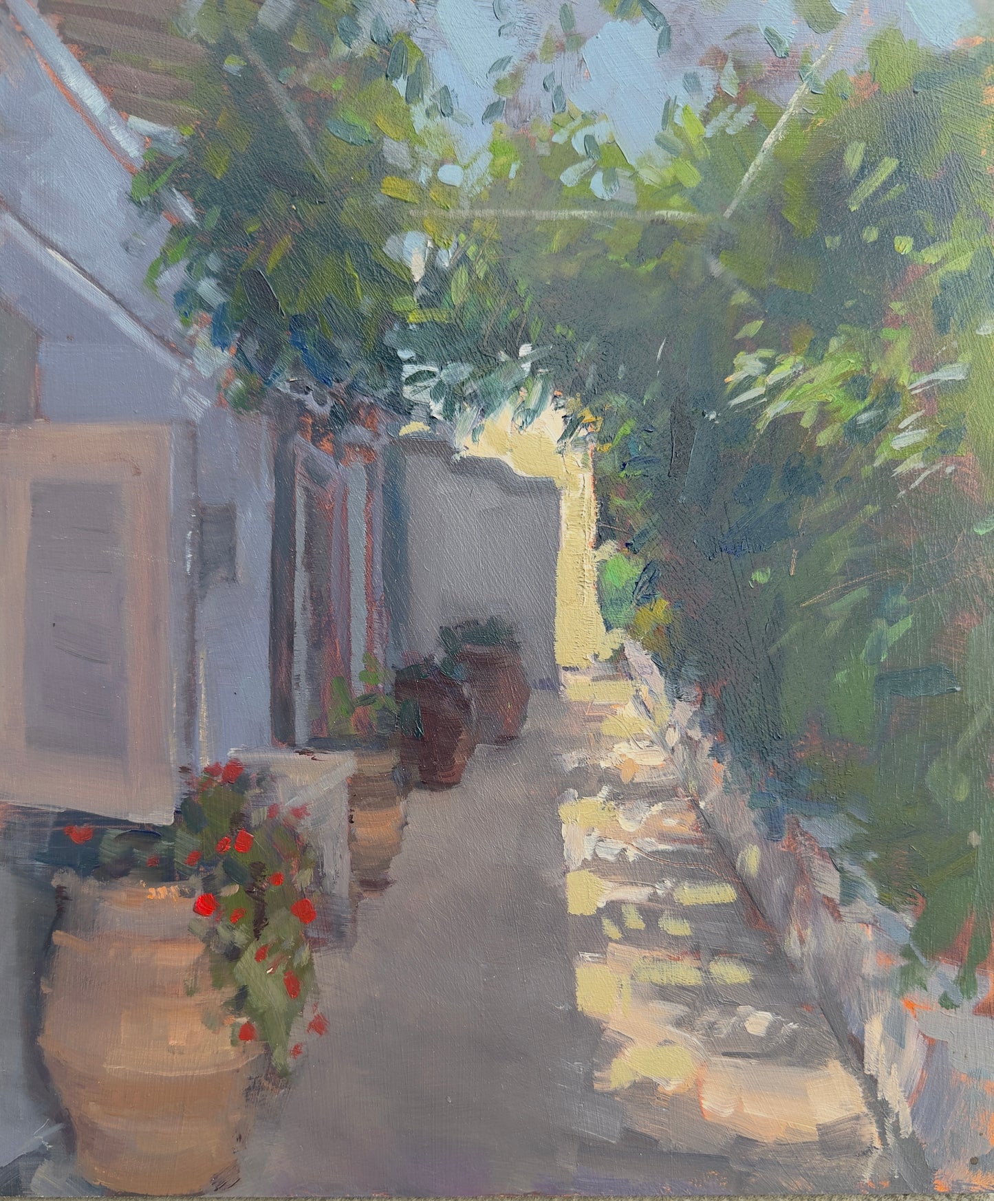 On the terrace