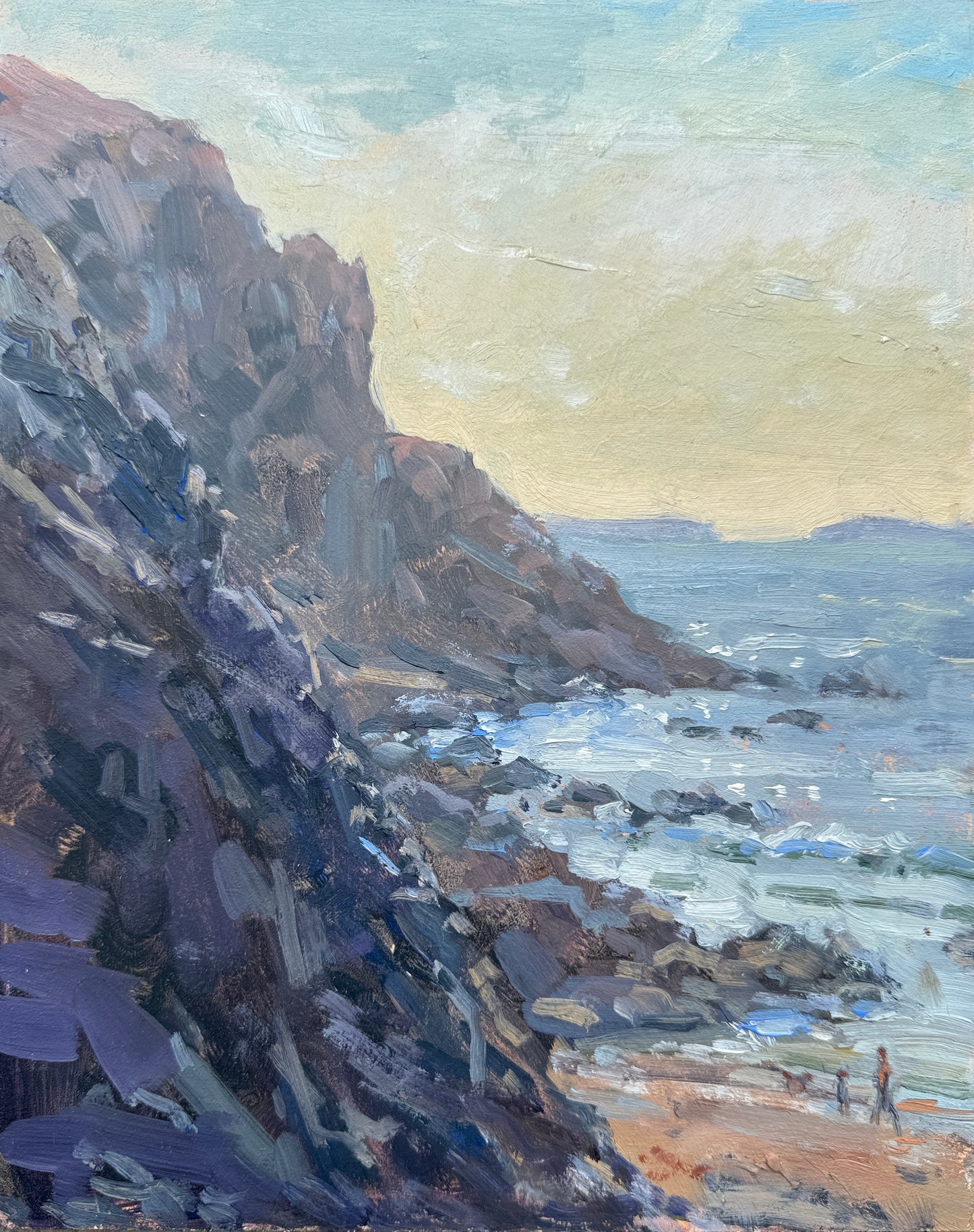 By the side of the cliffs