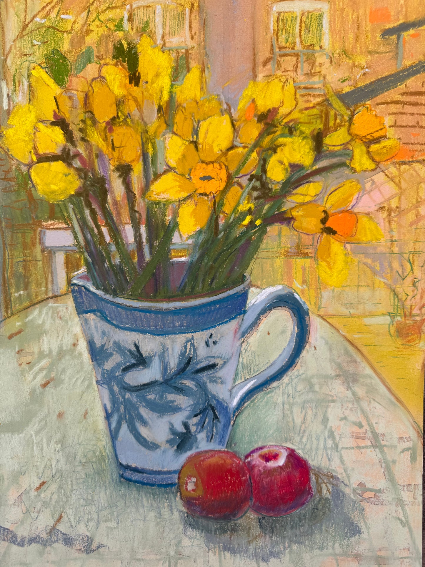 Daffodils and Portugese jug