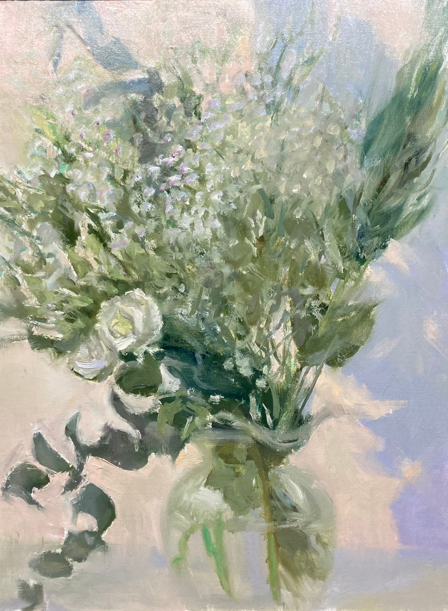 Roses and gypsophilia