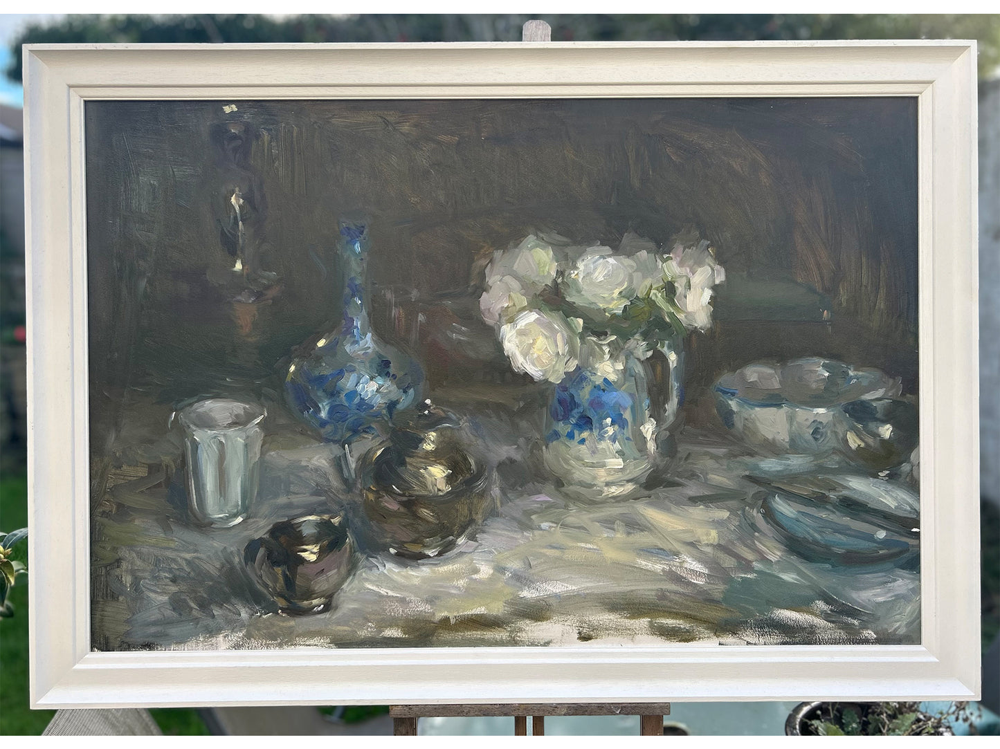 Still Life with White Roses