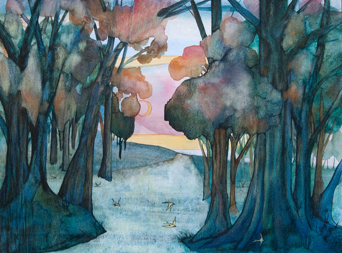 In the shadow of the leaves