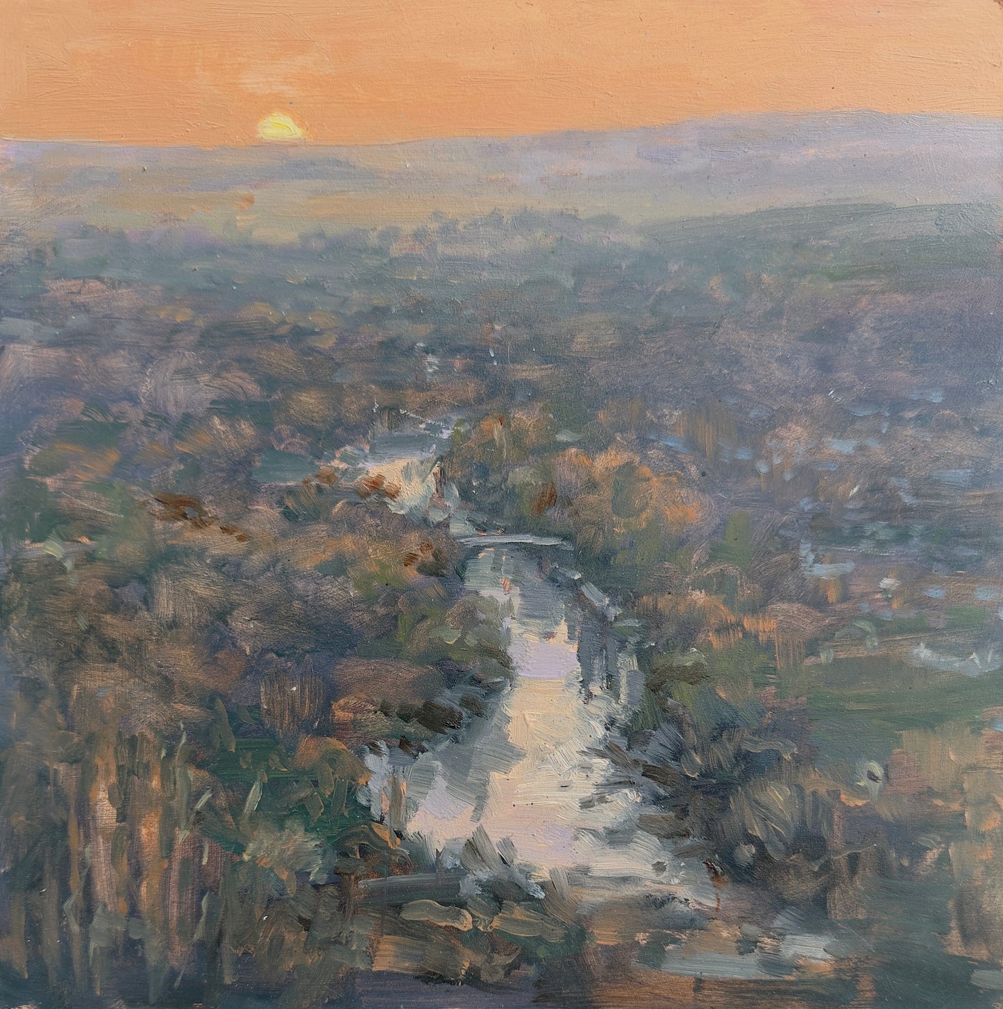 River at sunset v