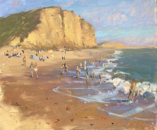 Bathers at West Bay