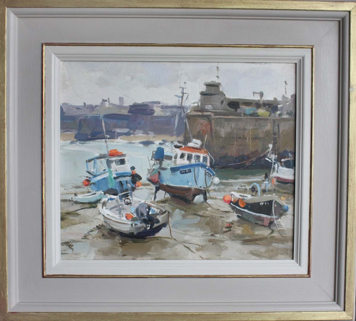 Boats at Rest, Newquay Old Harbour