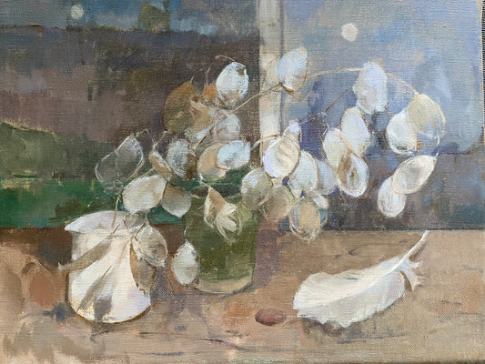 Honesty with Goose Feather