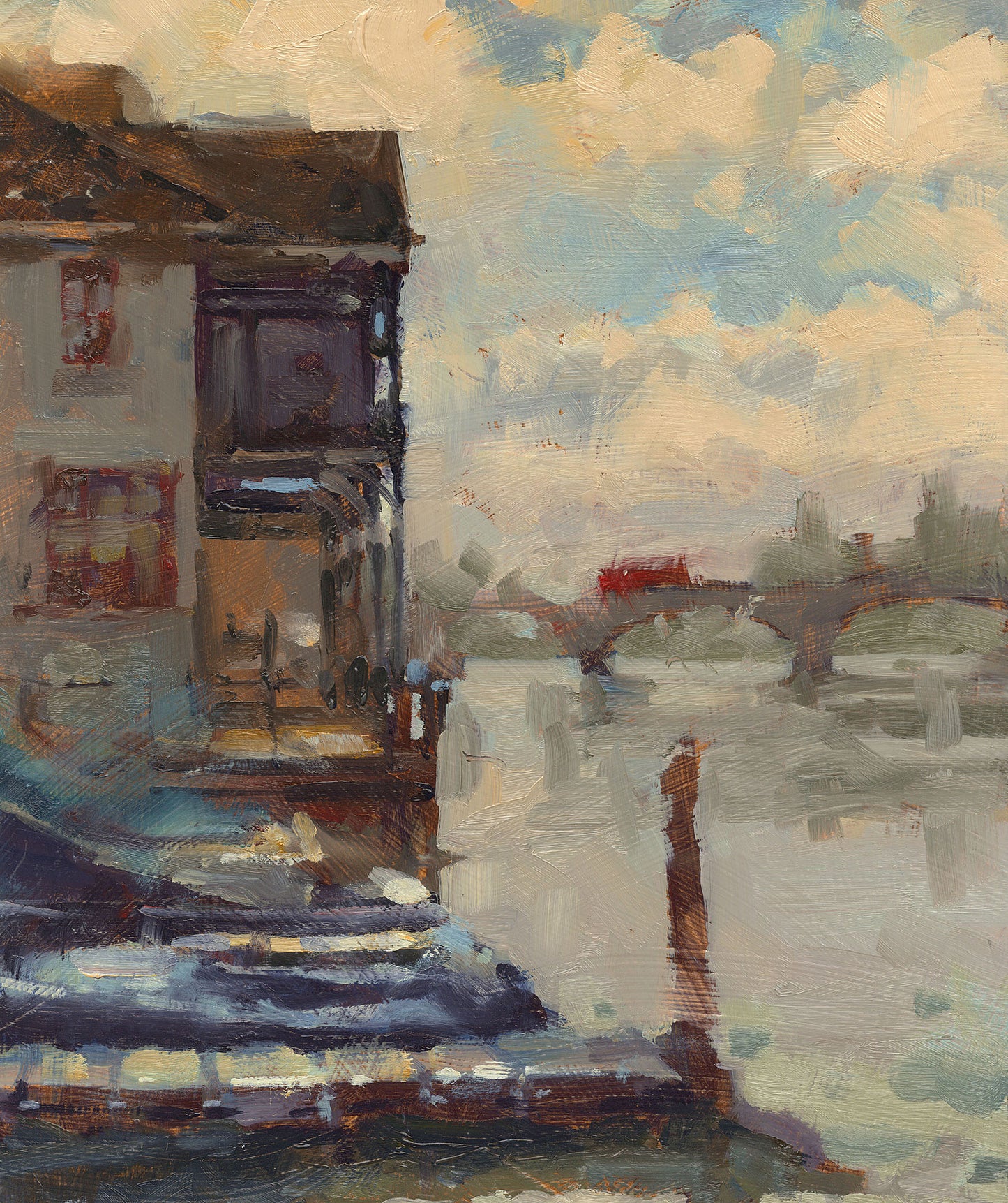 Moorings near the bridge