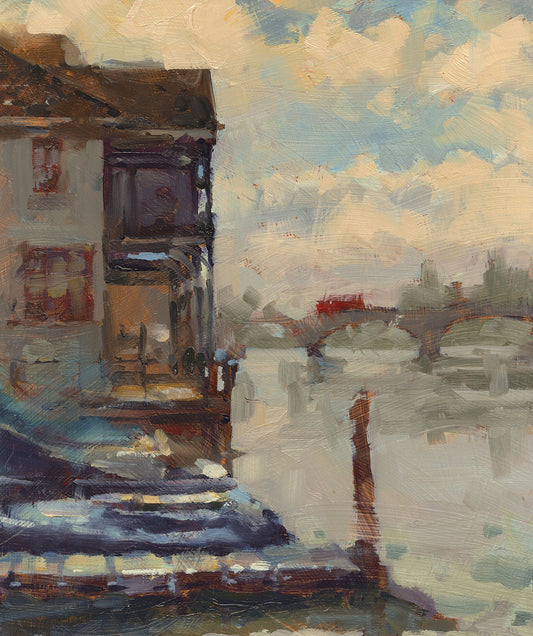 Moorings near the bridge