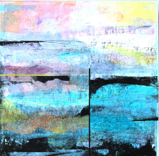 Pink and Black Landscape