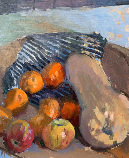 Squash, Fruit and Oilcloth