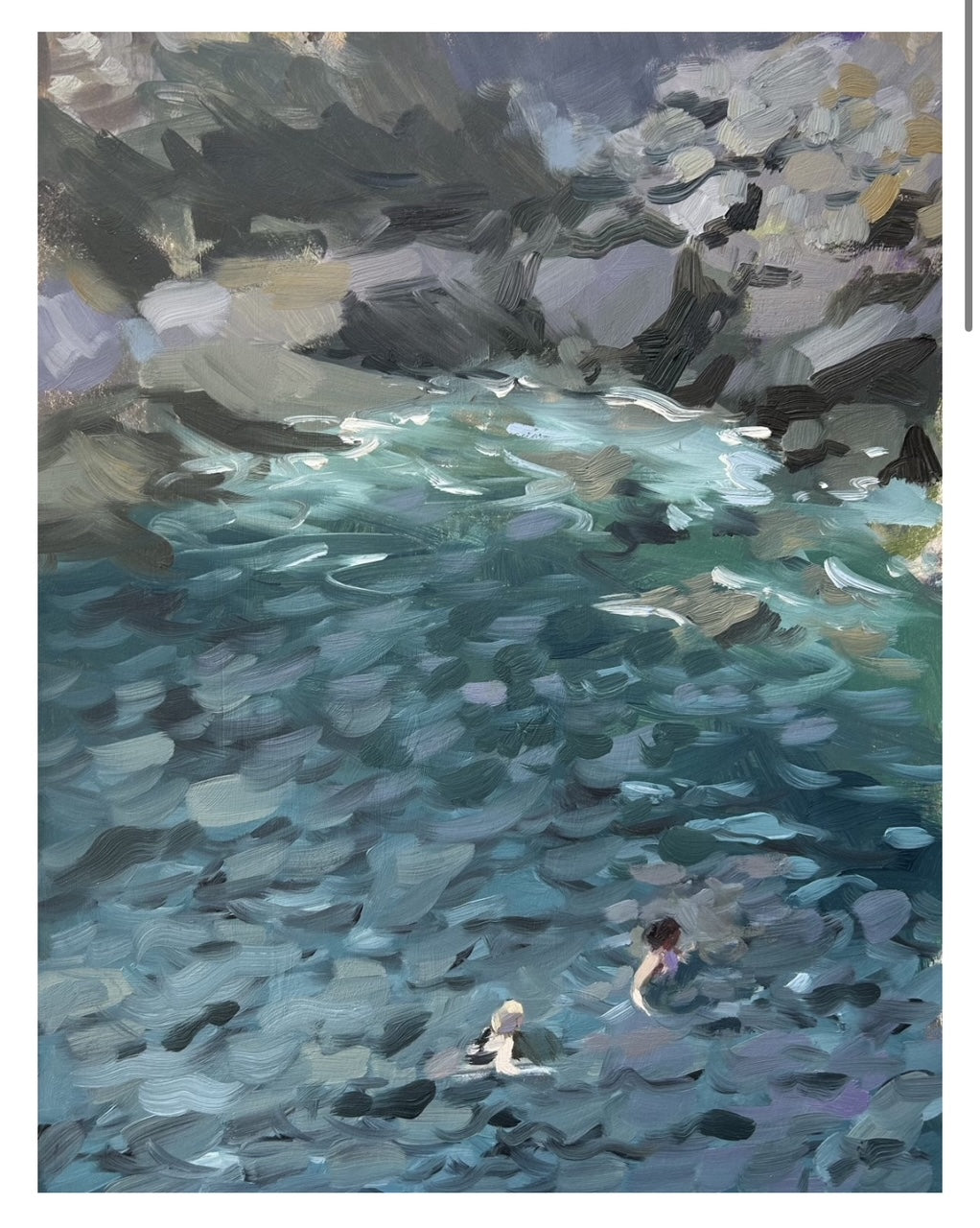 Swimming with a friend, Cornwall