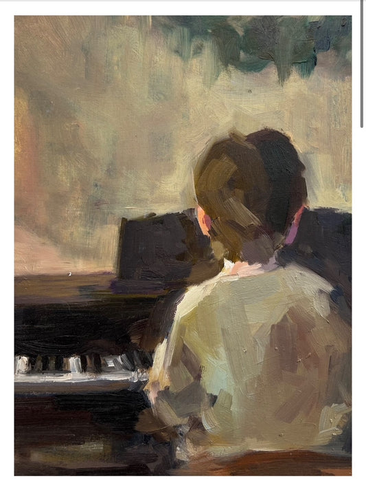 Practicing in Lamplight