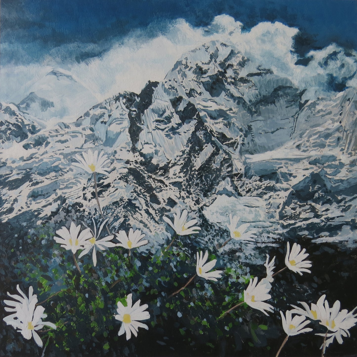 Everest and flowers