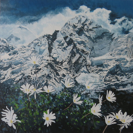 Everest and flowers